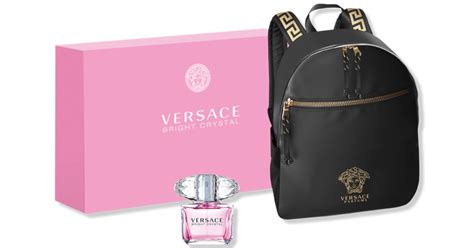 versace pour femme myer|women Versace perfume with backpack.